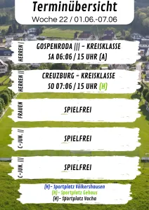 Wochenübersicht Herren - C-Junioren KW23