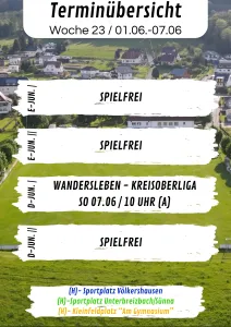 Wochenübersicht E-Junioren - D-Junioren KW23
