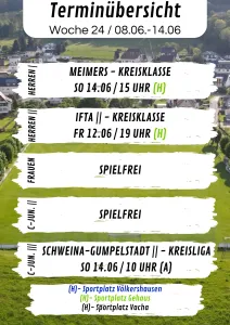 Wochenübersicht Herren - C-Junioren KW24